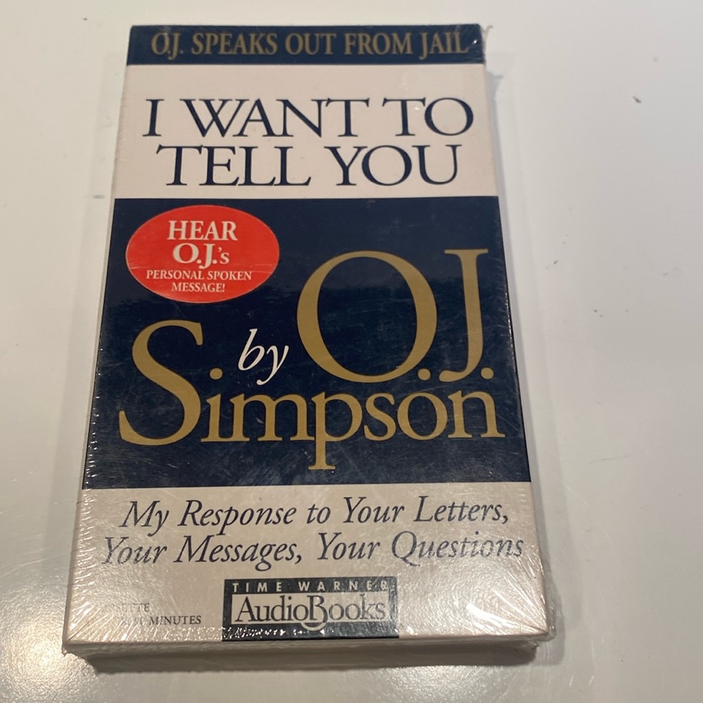 NWT & Vintage 1995 “I Want to Tell You,” by O. J. Simpson, Audio Book